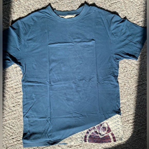 NOMIS snowboarding blue side logo T-shirt size L - Picture 1 of 7